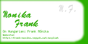 monika frank business card